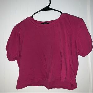Forever 21 Red Cropped Tee